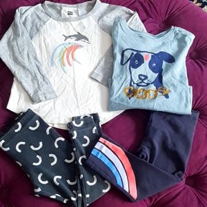 Lot of 4 size 2 Tea leggings and shirts